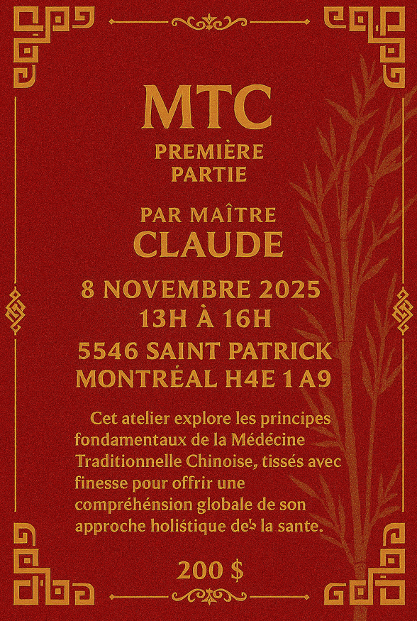 WORK SHOP : TCM PART I NOVEMBER 8, 2025